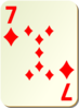 Simple Seven Of Diamonds Clip Art